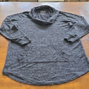 Torrid Super Soft Plush Cowl Neck Charcoal Gray Sweater Size 1X